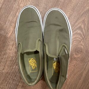 Green slip on vans
